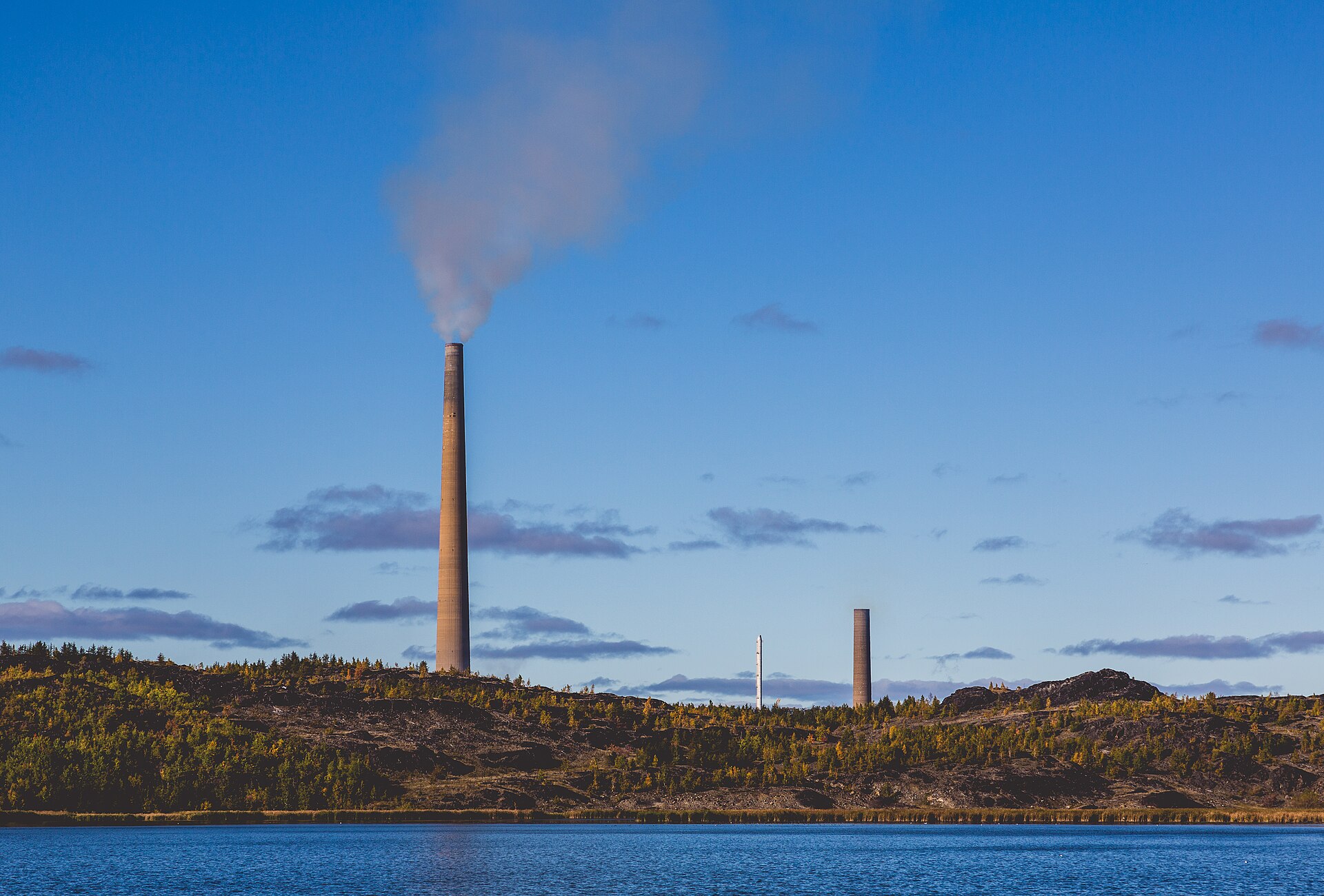 Vale Copper Cliff Nickel Refinery Smoke Stacks - Sudbury, Ontario (30886962846) — industrial site in Southern Ontario, Canada